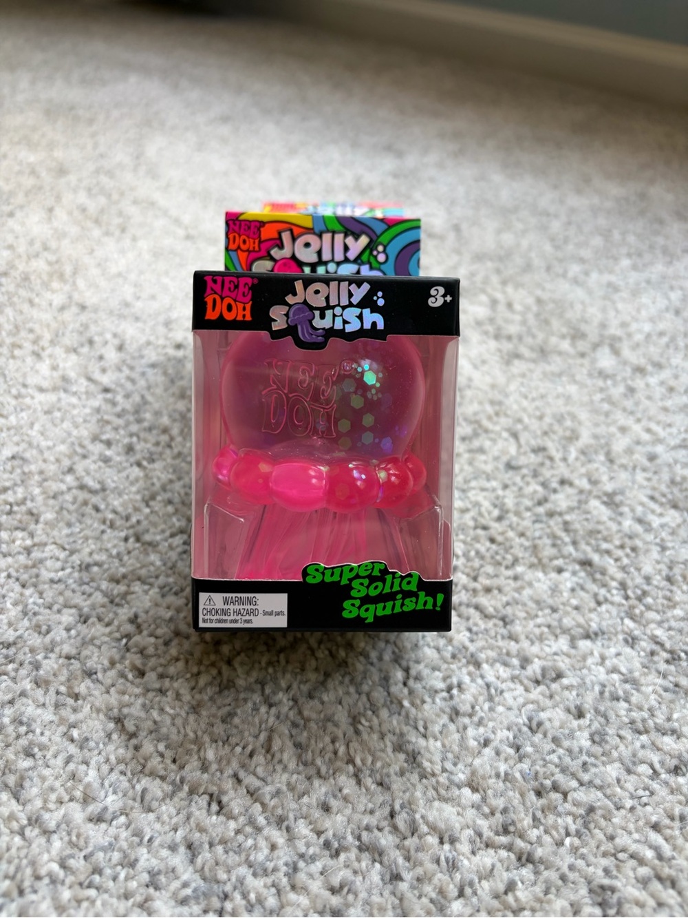 NeeDoh jellyfish Jelly Squish Pink Super Solid Squish Toy